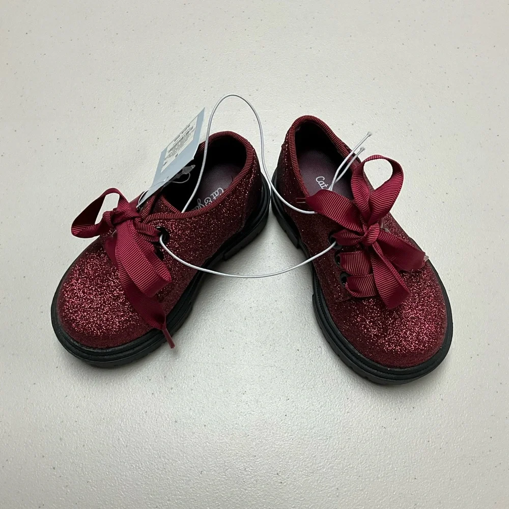 Toddler Girls' Phoebe Oxford Lace-Up Shoes - Cat & Jack Red 5T